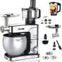 DMS 5 in 1 Food Processor with Attachments, 2500W, 12 Liters, Stainless Steel - kmfb-2512