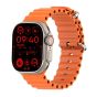 T900 Ultra 2 Smart Watch - Silver Case and Orange Strap