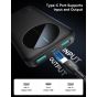 Joyroom Wired Power Bank, 10000mAh, 3 USB Ports, Black - JR-PBF12