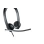 Logitech Over-Ear Wired Headphones with Mirophone, Black- H650E