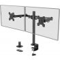 Dual Arm Holder for 27 Inch Monitors - Black