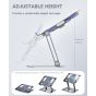 Adjustable Aluminum Laptop Stand, 15.6 Inch  - Silver