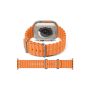 T800 Ultra Smart Watch Series 8, 49mm - Black with Extra Silicone Strap - Orange