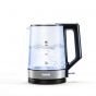 Tank Glass Electric Kettle, 1.7 Liters, 1850 Watt, Transparent and Black - KG-2318