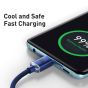 كابل شحن ونقل بيانات USB فئة C باسيوس كريستال شاين سيريز، طوله 1.2 متر، ازرق - CAJY000603