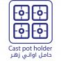 بوتاجاز غاز يونيون إير مودرن، 90 سم، 5 شعلات، فضى - C69SS-GC-319-IDSF-MD-2W-AL