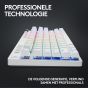 كيبورد جيمنج لاسلكي لوجيتك G PRO X TKL ، بمفاتيح Tactile - ابيض