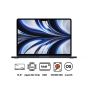 لاب توب ابل ماك بوك اير MLY33AE/A، شاشة 13.6 بوصة، شريحة ابل M2، هارد 256 جيجا SSD، رام 8 جيجا، وحدة معالجة رسومات M2 بــ 8 نواة، ماك - ميدنايت