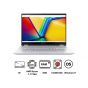 Asus Vivobook S 14 Flip TN3402YA LZ007W Laptop, AMD Ryzen 7 7730U, 512GB SSD, 8GB RAM, 14 Inch Touchscreen, WUXGA IPS LED 60Hz Display, AMD Radeon Graphics, Windows 11 - Cool Silver