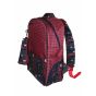 Gharibo Bags One Hand School Backpack With Pencil Case for Kids, Squares Pattern - Dark Red
