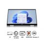 HP Pavilion x360 14-ek0012ne 6L8J6EA Laptop, Intel Core i3-1215U, 256GB SSD, 8GB RAM, 14 Inch FHD IPS Touch Display, Intel UHD Graphics, Windows 11- Natural Silver