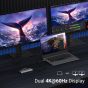 موزع USB-C يو جرين ريفودوك برو 210، 10 منافذ، 100 وات، رمادي غامق - 15534