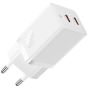 Baseus Wall Charger, 40W, 2 USB-C Ports, White - CCGP180102