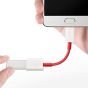 SHOPSYES Type-C Male to USB  Female OTG Cable - White and Red
