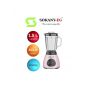 Sokany Countertop Blender, 1.5 Liter, 400 Watt, Pink- SK-179