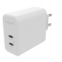 Mophie Wall Charger, 67 Watt, 2 USB-C Ports - White