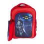 Gharibo Bags School Backpack With Pencil Case For Boys, Batman Pattern - Red