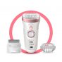 Braun Silk-epil 9 Wet and Dry Epilator, White and Rose Gold - 9-720