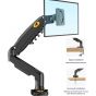 NB North Bayou Single Arm Holder for 17 to 30 Inch Monitors, Black - F80