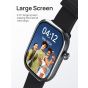 Mibro C4, Smart Watch, 2.01 Inch, Dark Grey Case and Black Strap