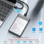 Usecl External Hard Drive Enclosure for HDD, SSD, 2.5 Inch - Transparent