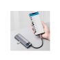 موزع USB فئة C الى USB باسيوس ميتال جليم سيريز BS-OH146، عدد 7 منافذ ، رمادي - B00030708811-00