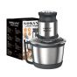 Sokany Mini Chopper and Blender with Steel Body, 800 Watt, 3 Liter, Silver and Black -SK-7027, Rechargable Milk Frother, Black- sk-201a
