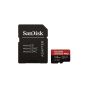 بطاقة ذاكرة مايكرو SDXC سانديسك اكستريم برو مع محول SD، سعة 128 جيجا - SDSQXCY-128G-GN6MA