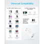 Anker Wall Charger, 20 Watt, 2 USB Ports, White - A2348L21