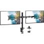 Dual Arm Holder for 32 Inch Monitors - Black