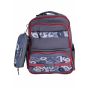 Gharibo Bags School Backpack With Pencil Case For Kids, Numbers Pattern - Grey