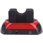 IDE SATA Hard Drive Disk Docking Station, 2.5 Inch, 3.5 Inch - Black And Red