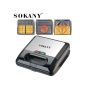Sokany 3 in 1 Sandwich Maker, 750 Watt, Black and Silver - KJ-303 with Gift Bag