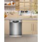 Bosch Series 6 Freestanding Dishwasher, 13 Persons, 60 cm, Silver Inox - SMS6EAI80T