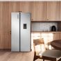 Hisense No-Frost Refrigerator, 2 doors, 519 Liters, Inverter, Inox - RS3N518NMIA1