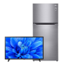 LG No-Frost Refrigerator 393 Liters, Inverter Motor- GN-C562SLCU, With 32 Inch HD LED TV, With Built-In Receiver- 32LM550BPVA