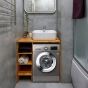 LG Front Load Inverter Washing Machine, 8KG, Silver - FH2J3TNG5