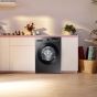 Samsung Front Load Automatic Washing Machine, 7 KG, Inverter Motor, Inox- WW70T4020CX1AS