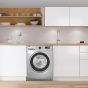 Zanussi Front Load Washing Machine, 8Kg, Silver - TC4ZWF8240SS5