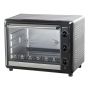 Black and White Turbo Electric Oven with Grill, 60 Liters, Black/Silver - B60