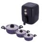 Modex Air Fryer, 3 Liters, 1400W, Black - AF7700 with Pots Gift