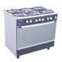 بوتجاز غاز يونيون اير فانتوم جلاس، 5 شعلات، فضي - C6090SSGC255F-FG