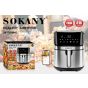 Sokany Digital Air Fryer, 8 Liters, 1700 Watt, Silver and Black- SK-GZ-8042