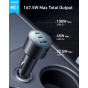 شاحن سيارة انكر نانو، 167.5 وات، 3 منافذ، 2 USB-C وUSB-A، اسود - B2737HA1