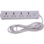 Itel Power Strip, 4 Sockets and Switch, White - ISF-1421W