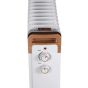 Oil Radiator Heater, 1500Watt, 7 Picks - White and Gold