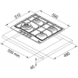 Franke Built-in Gas Hob, 60cm, 4 Burners, Stainless Steel - FHTL 604 3G TC XS E