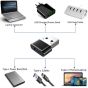 USB Type C female to USB A male Adapter, 2 Pieces - Grey