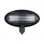 Tornado Wall Mounted Halogen Electric Heater, 3 Candles, 2000 Watt, Black- THH-2000W
