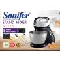 Sonifer Stand Mixer, 4L, 250W, Black and Silver - SF-7008